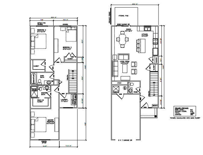 Signature Estates townhome floor plan in Holland, Michigan